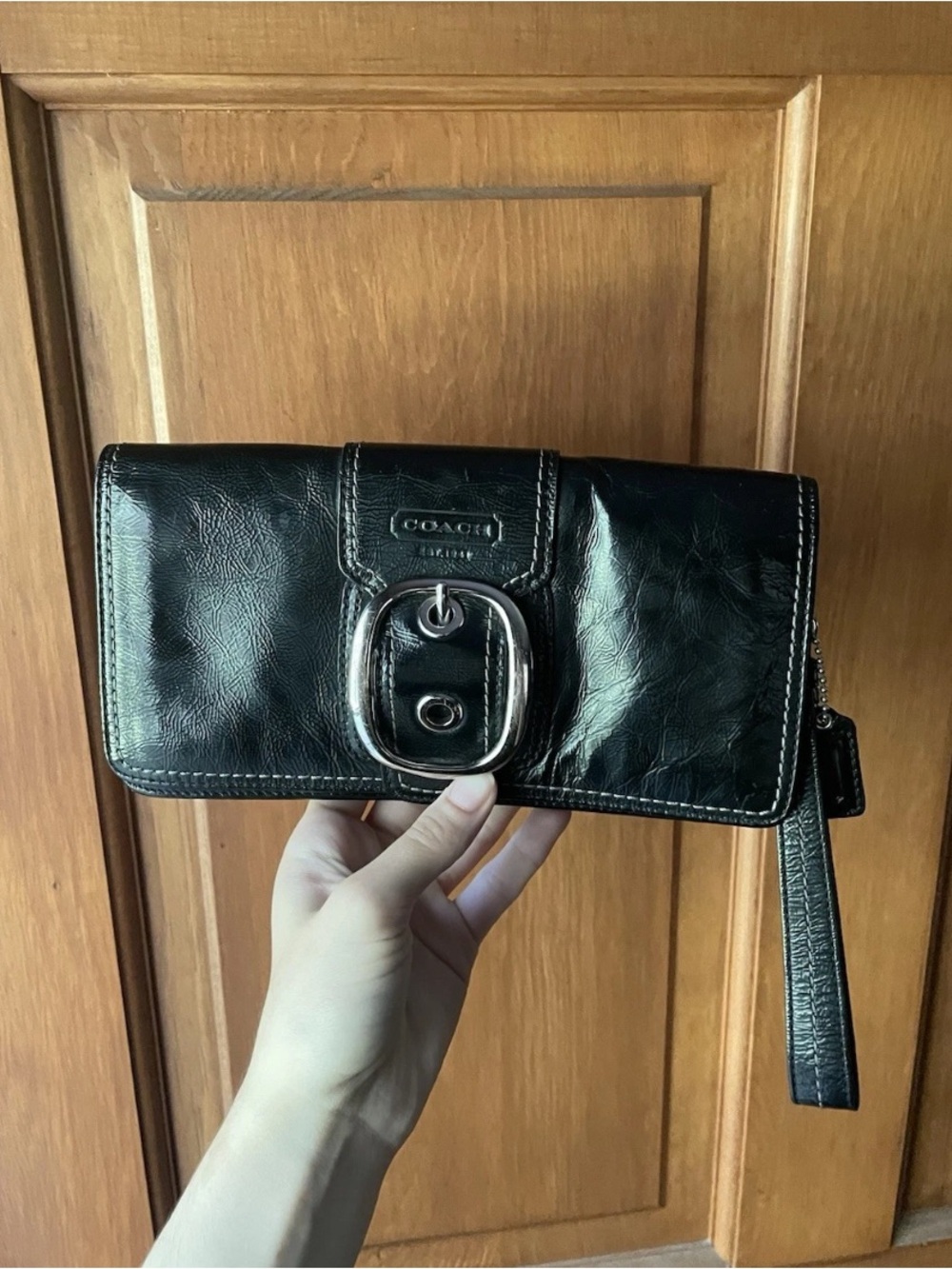 Coach buckle wristlet